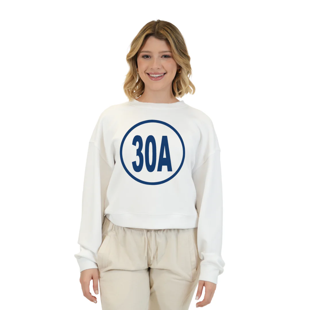 30A, Florida Panhandle Fleece Crewneck Sweatshirt