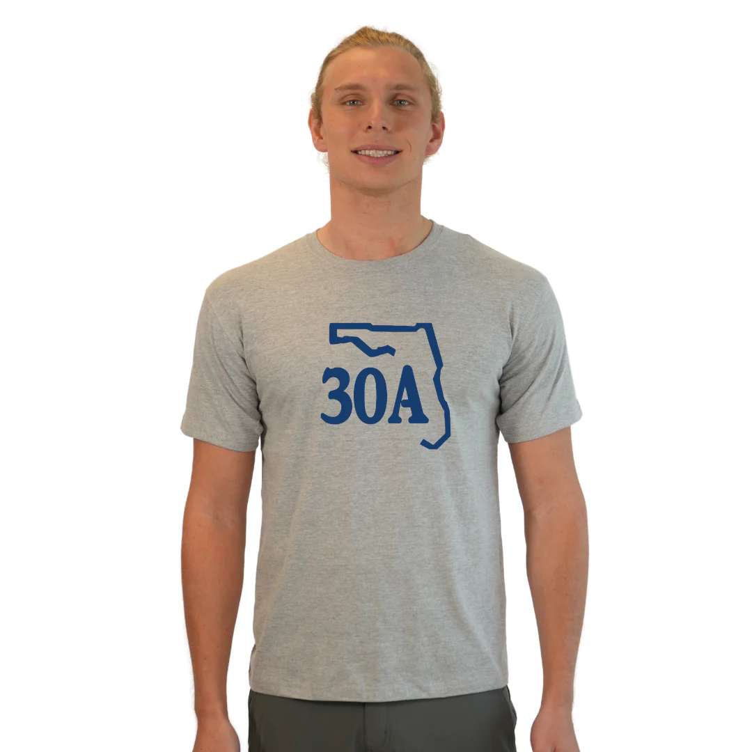 30A Map, Florida Panhandle Design T-Shirt Men - Image 3