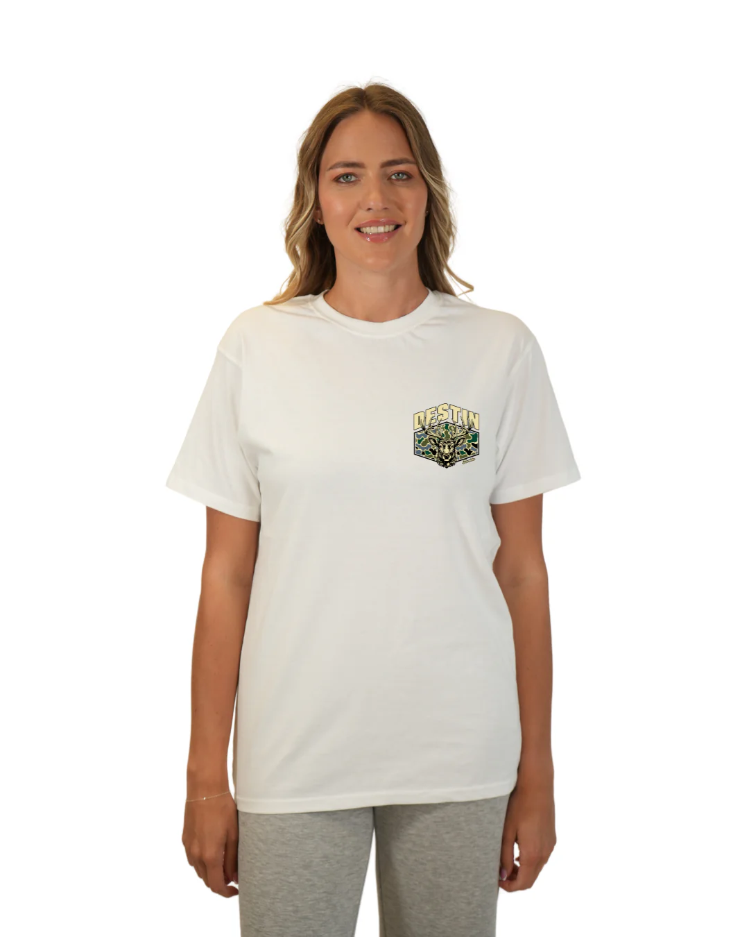 Destin Deer Women T-Shirt – Camouflage Edition