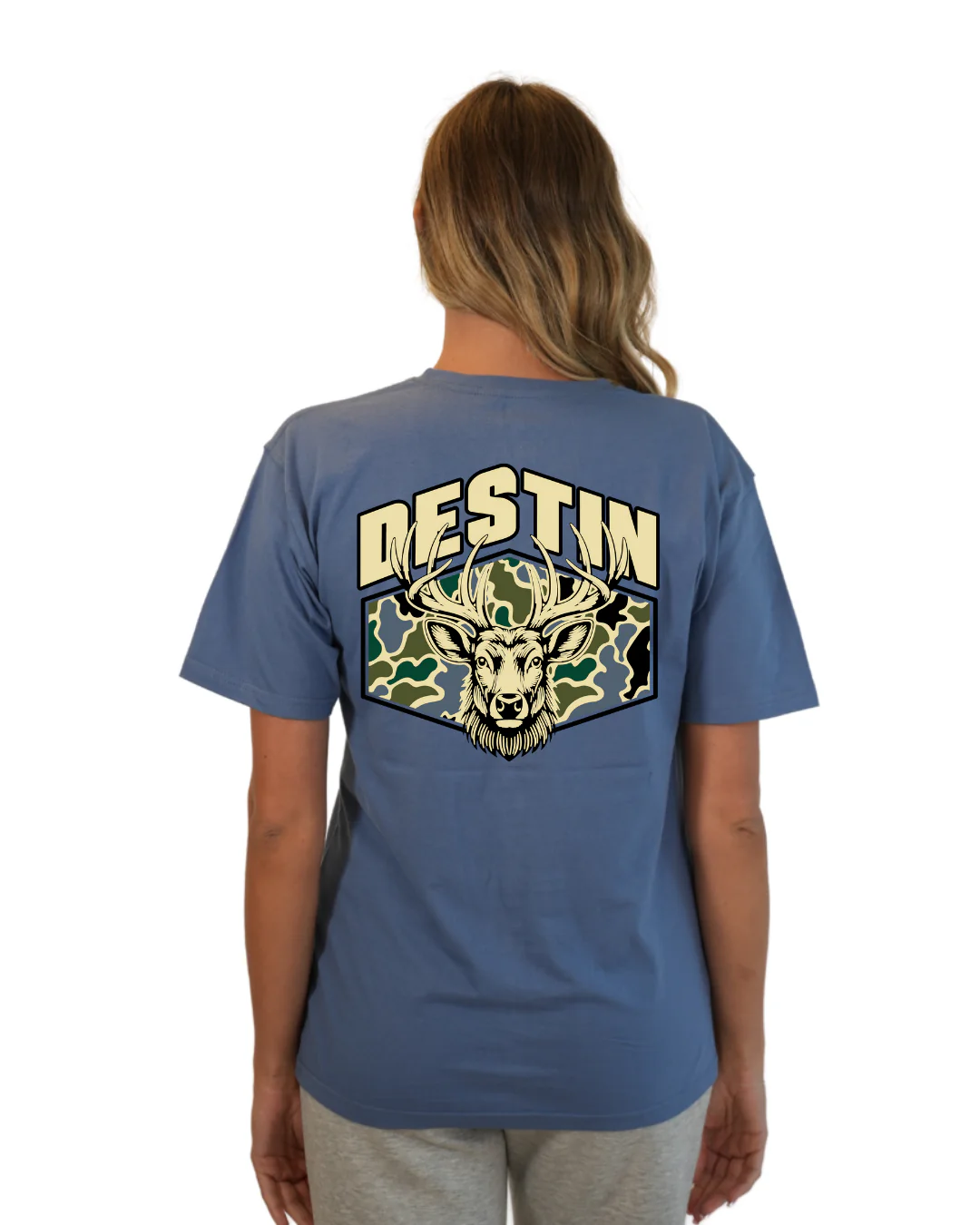 Destin Deer Women T-Shirt – Camouflage Edition - Image 10