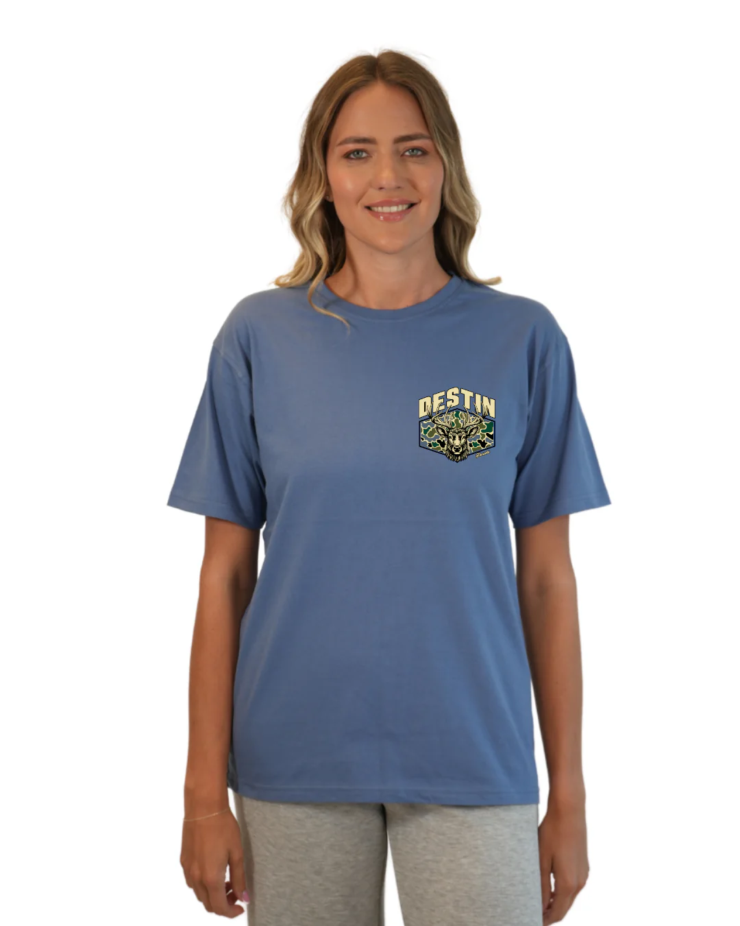 Destin Deer Women T-Shirt – Camouflage Edition - Image 4