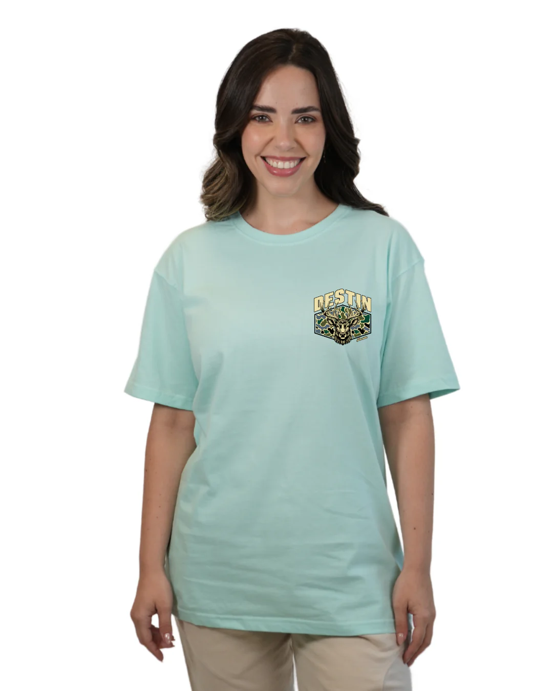 Destin Deer Women T-Shirt – Camouflage Edition - Image 6