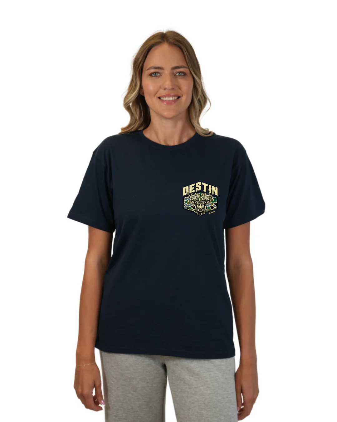 Destin Deer Women T-Shirt – Camouflage Edition - Image 8