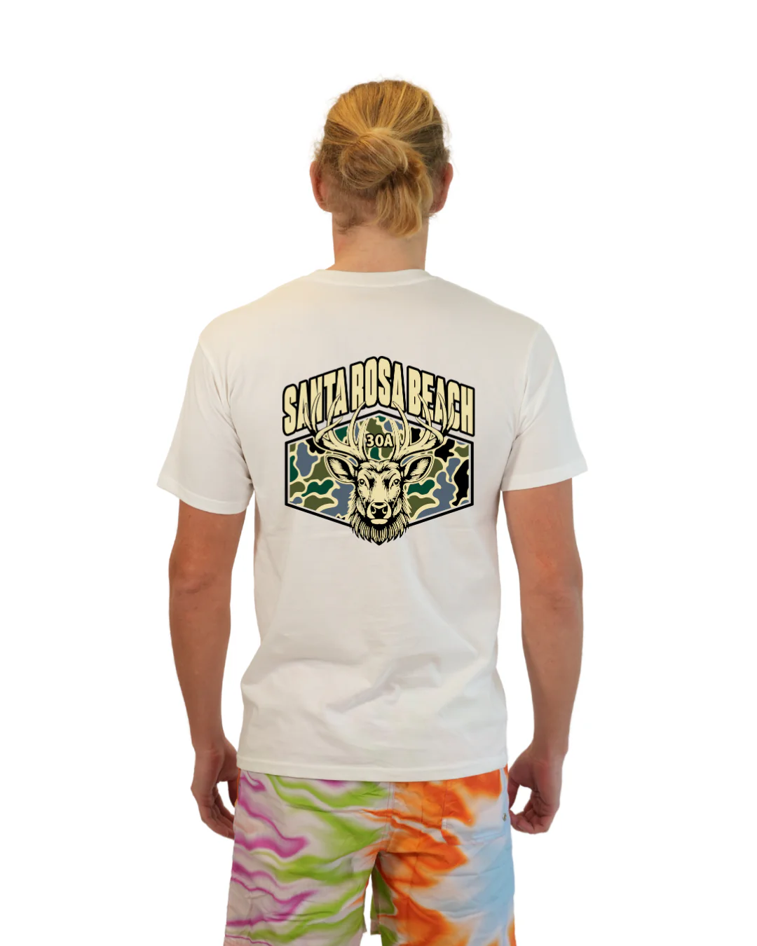 Santa Rosa Beach Deer Men T-Shirt – Camouflage Edition - Image 15