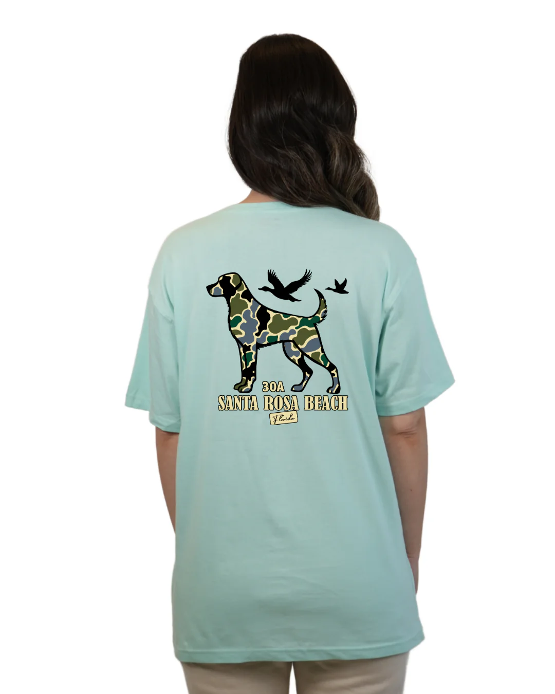 Santa Rosa Beach Dog Women T-Shirt Camouflage Edition - Image 11