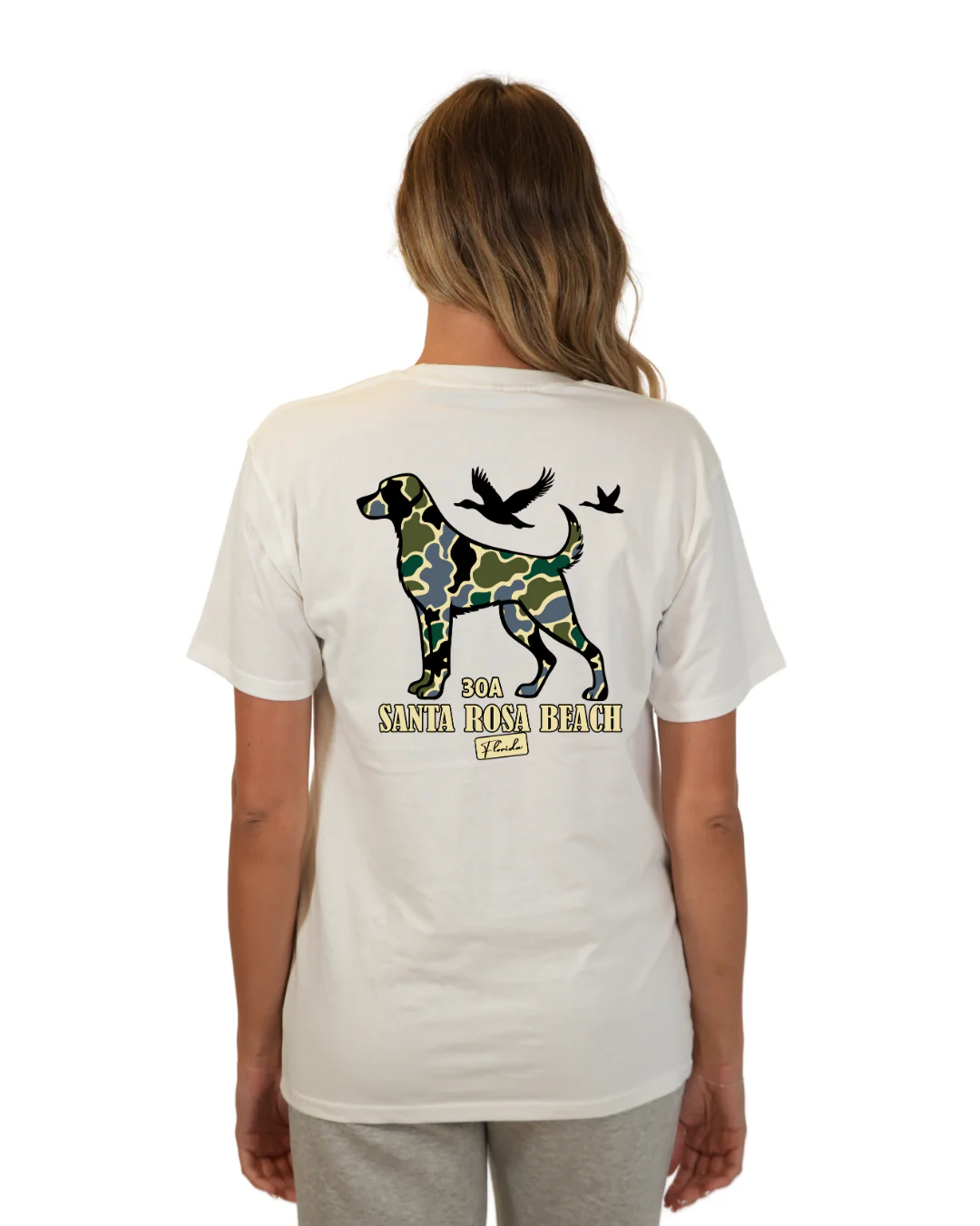 Santa Rosa Beach Dog Women T-Shirt Camouflage Edition - Image 12