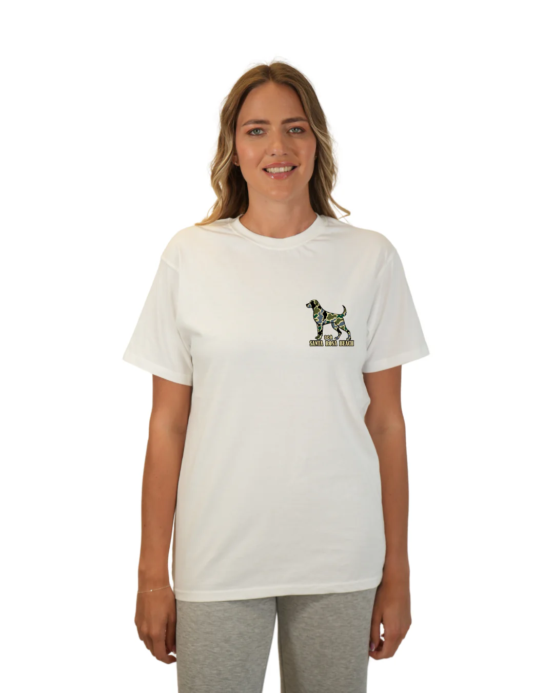 Santa Rosa Beach Dog Women T-Shirt Camouflage Edition - Image 5