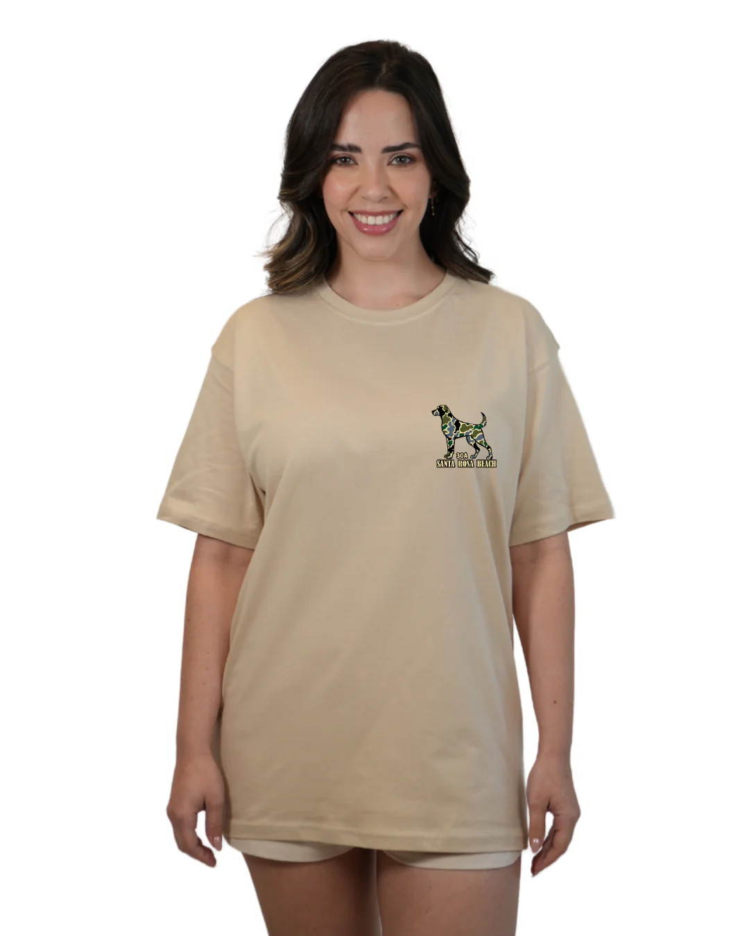 Santa Rosa Beach Dog Women T-Shirt Camouflage Edition - Image 6