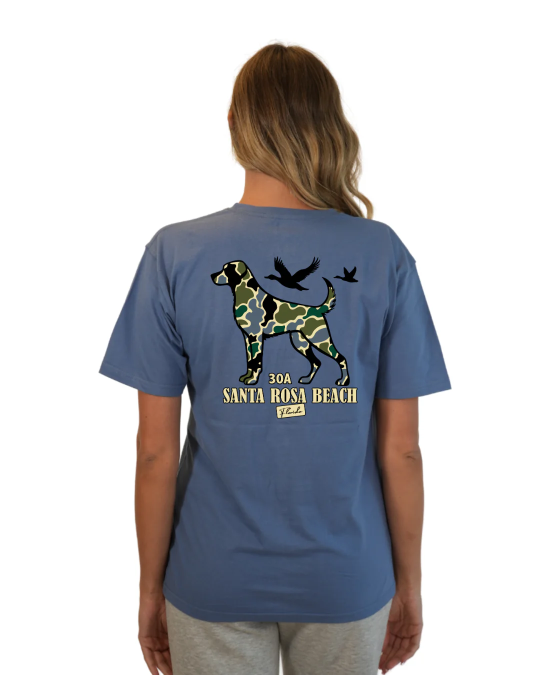 Santa Rosa Beach Dog Women T-Shirt Camouflage Edition - Image 9