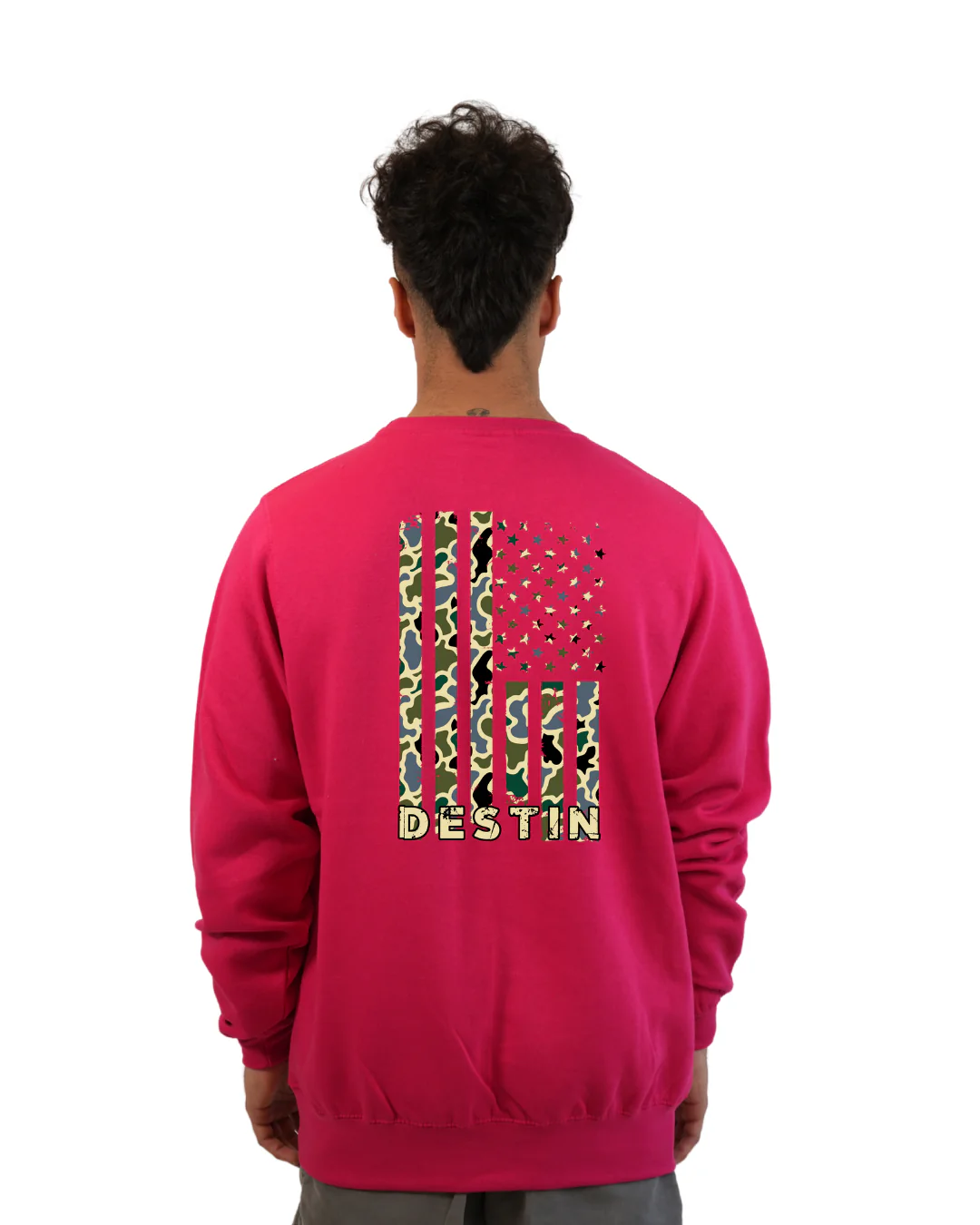 Destin Flag Men Crewneck – Camouflage Edition - Image 10