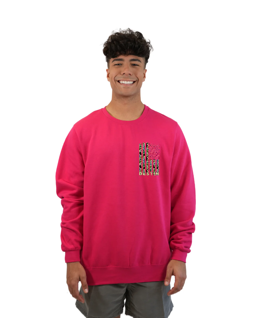 Destin Flag Men Crewneck – Camouflage Edition - Image 7