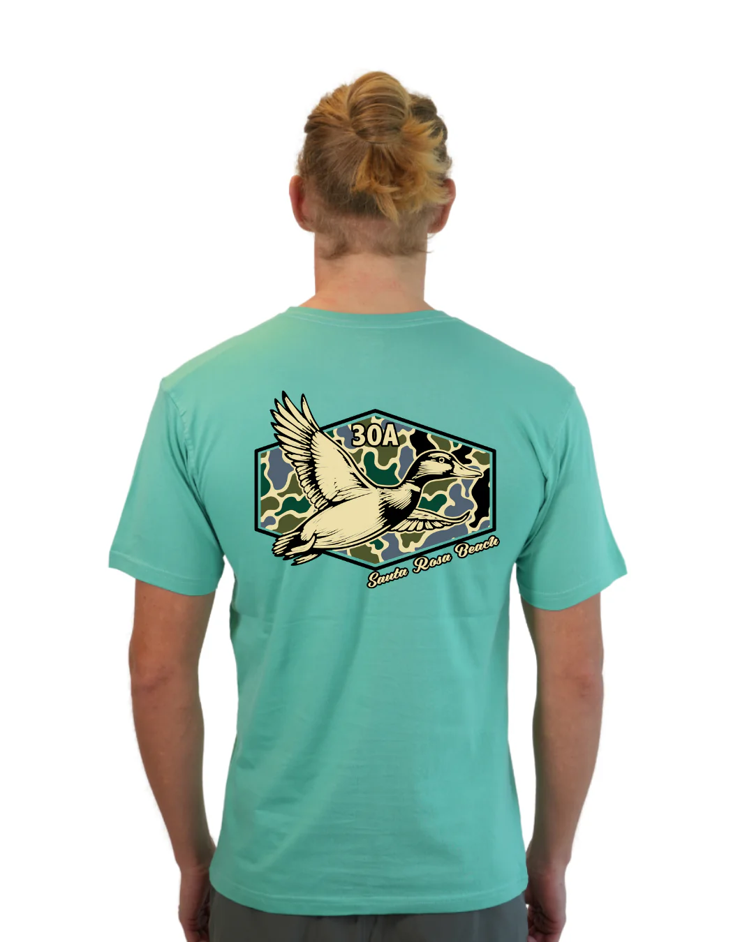 Santa Rosa Beach Duck Men T-Shirt Camouflage Edition - Image 9