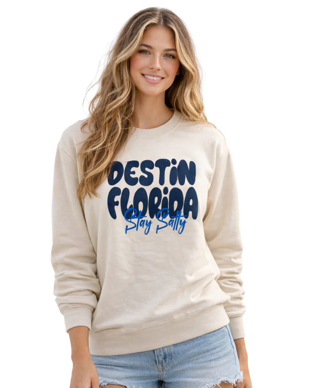 Destin, Fl City Name Women Crewneck Style AI067C - Image 3