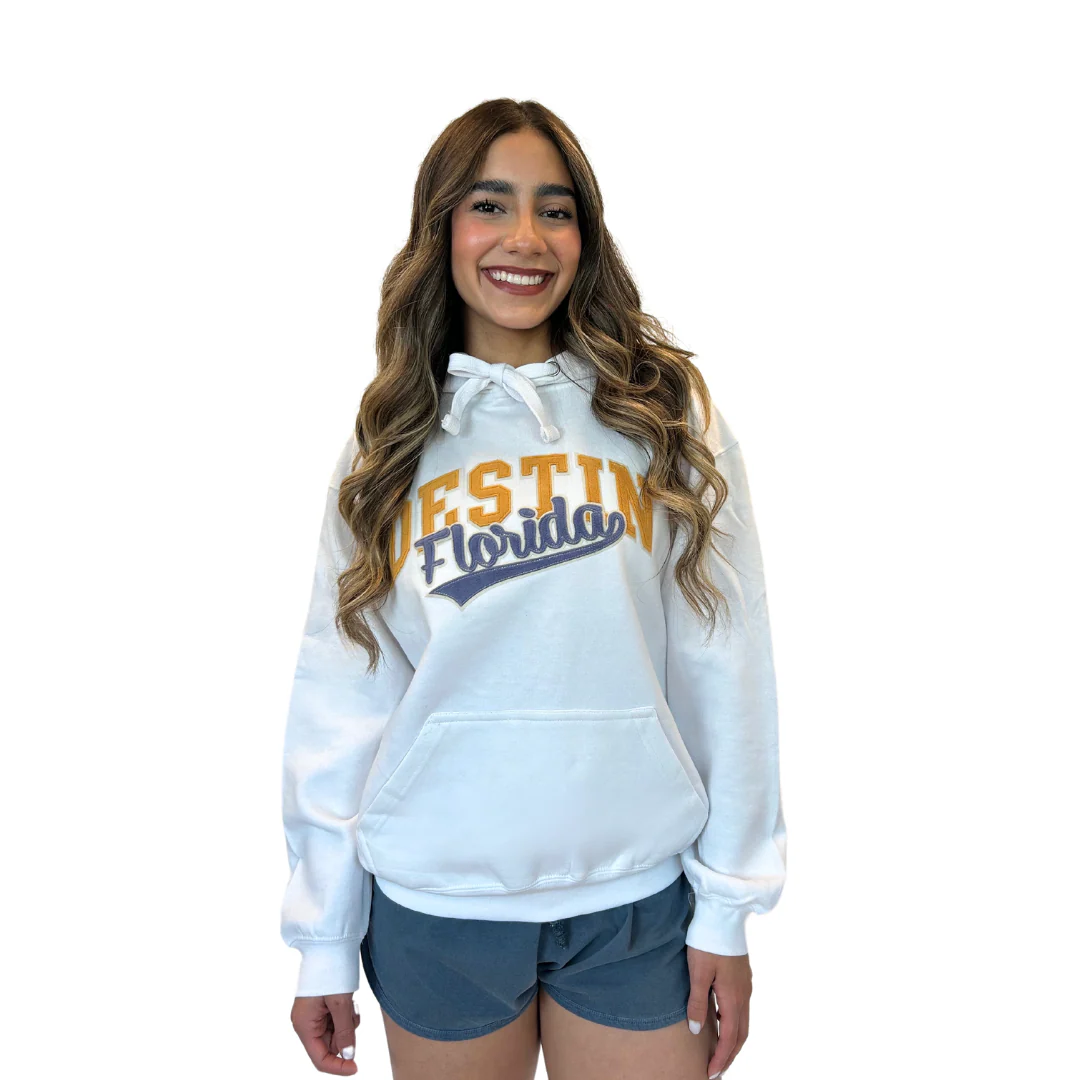 Destin Fl, Hoodie Women with Patch on The Front Design Style 252Patch - Image 2