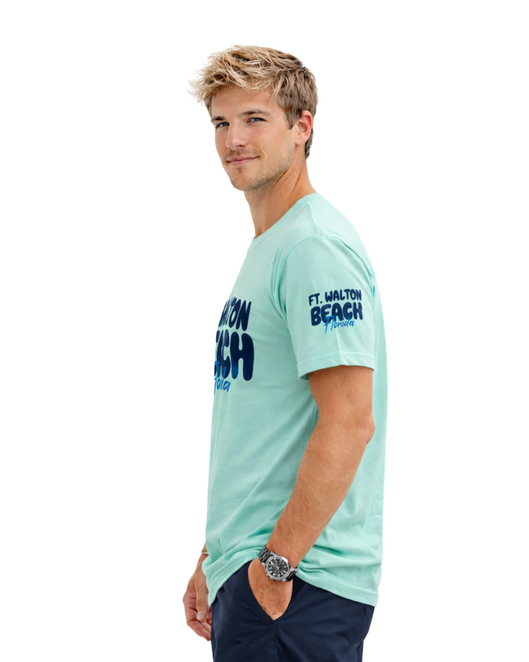 Ft. Walton Beach, Fl City Name Design Men’s T-Shirt - Image 2