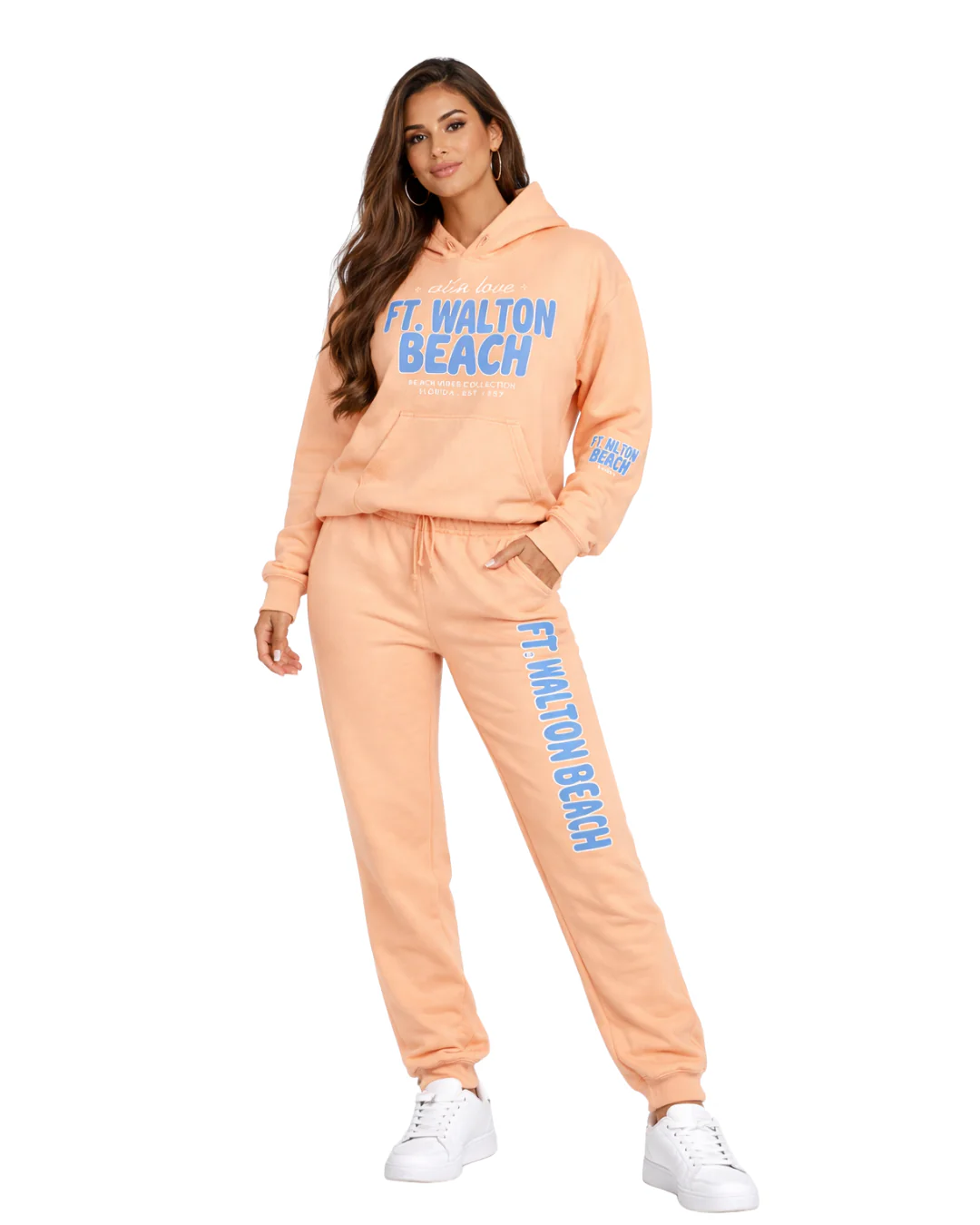 Ft. Walton Beach, Fl City Name with Love Hoodie -Part of a Set- Style ETP010HD - Image 3