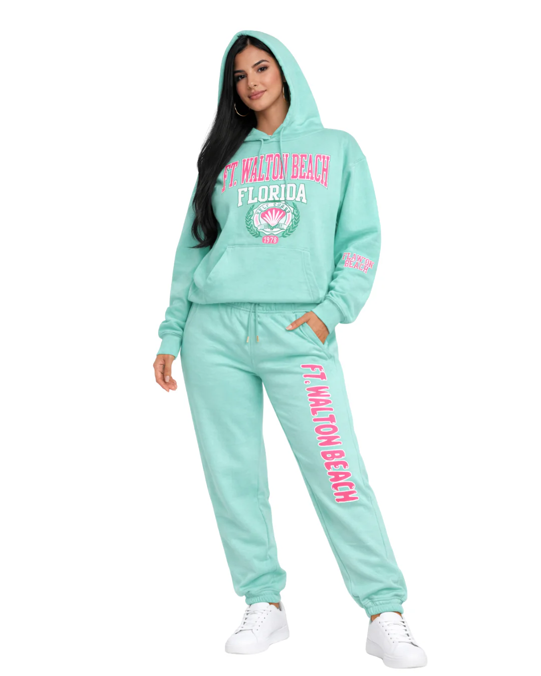 Ft. Walton Beach, Fl Shield Hoodie -Part of a Set- Style ETP010HD - Image 2