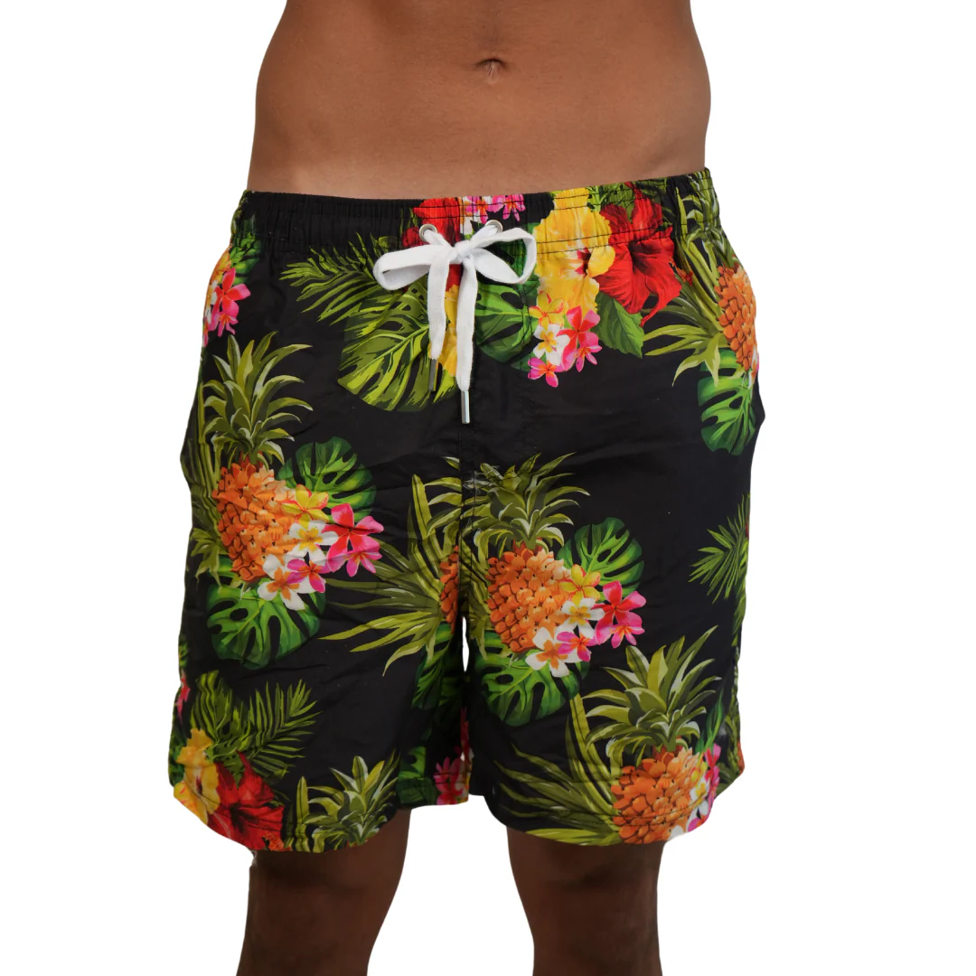 Mens Swim Trunks Pineapple Black Style Sm-005 - Image 2
