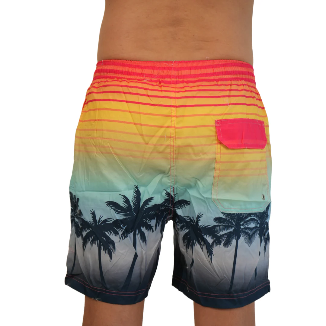 Mens Swim Trunks Stripes Palm Trees Style Sm-006 - Image 4