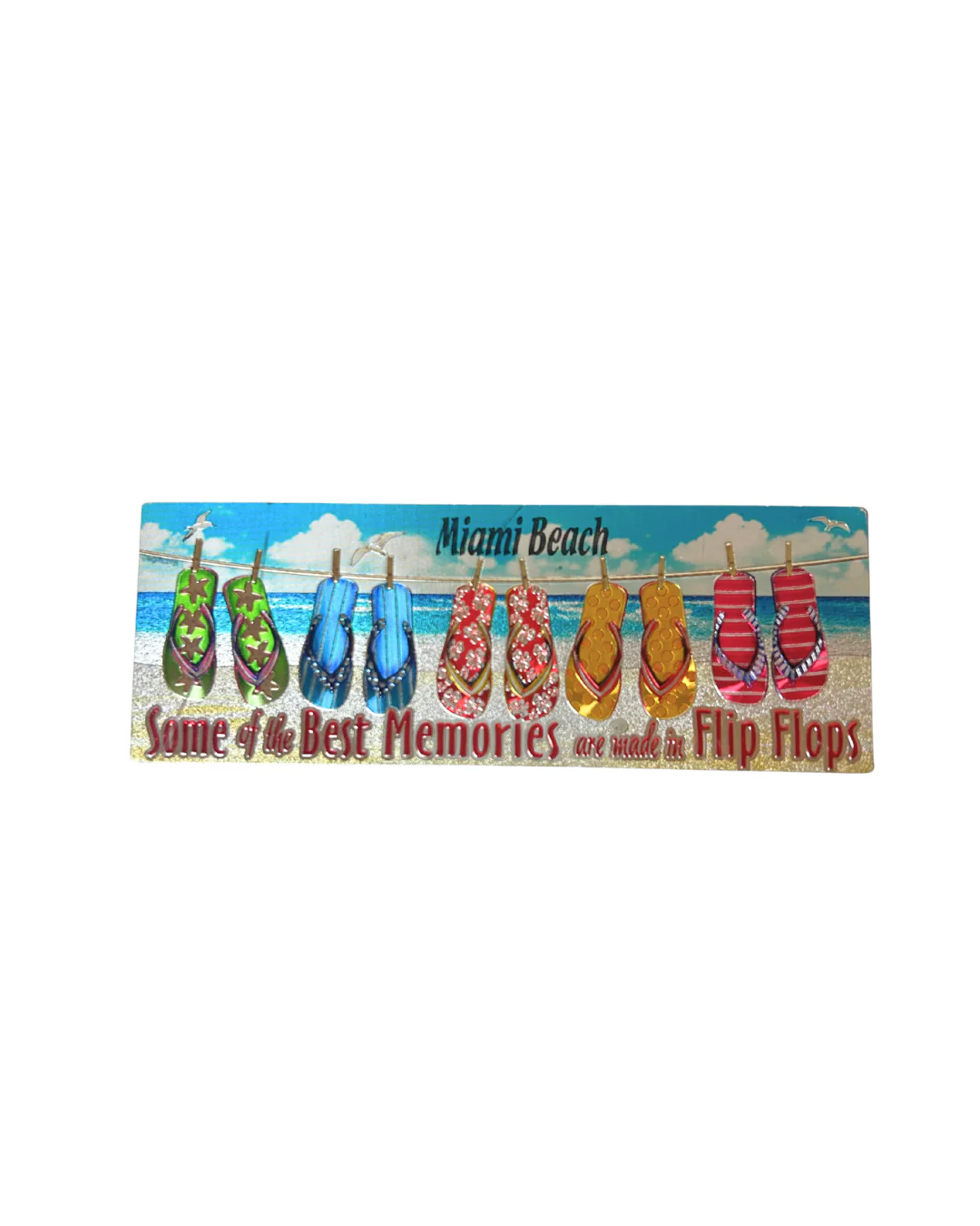 Miami Beach Flip Flop Design Magnet