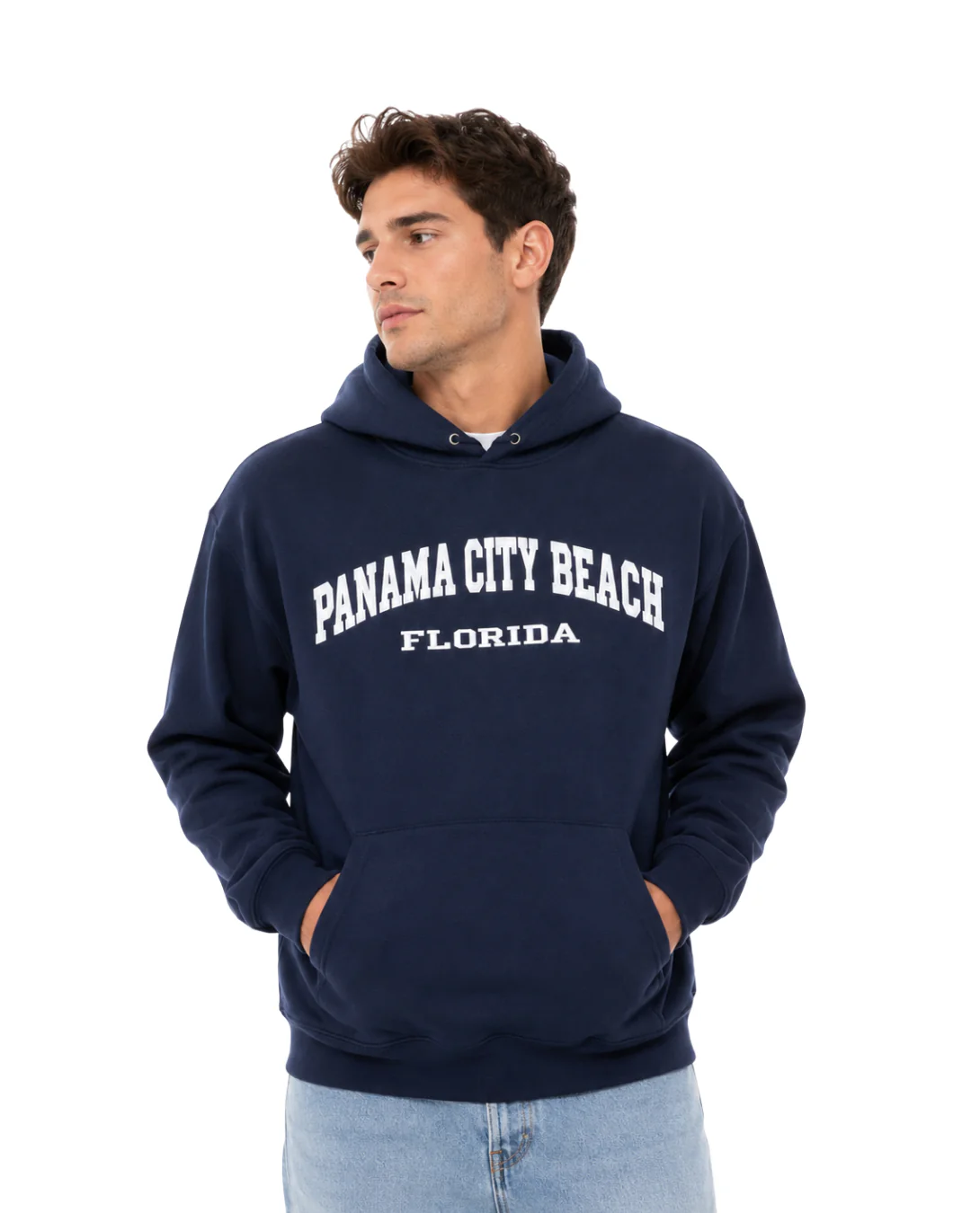 Panama City Beach, Hoodie Embroidered City Name Appliqué - Image 3