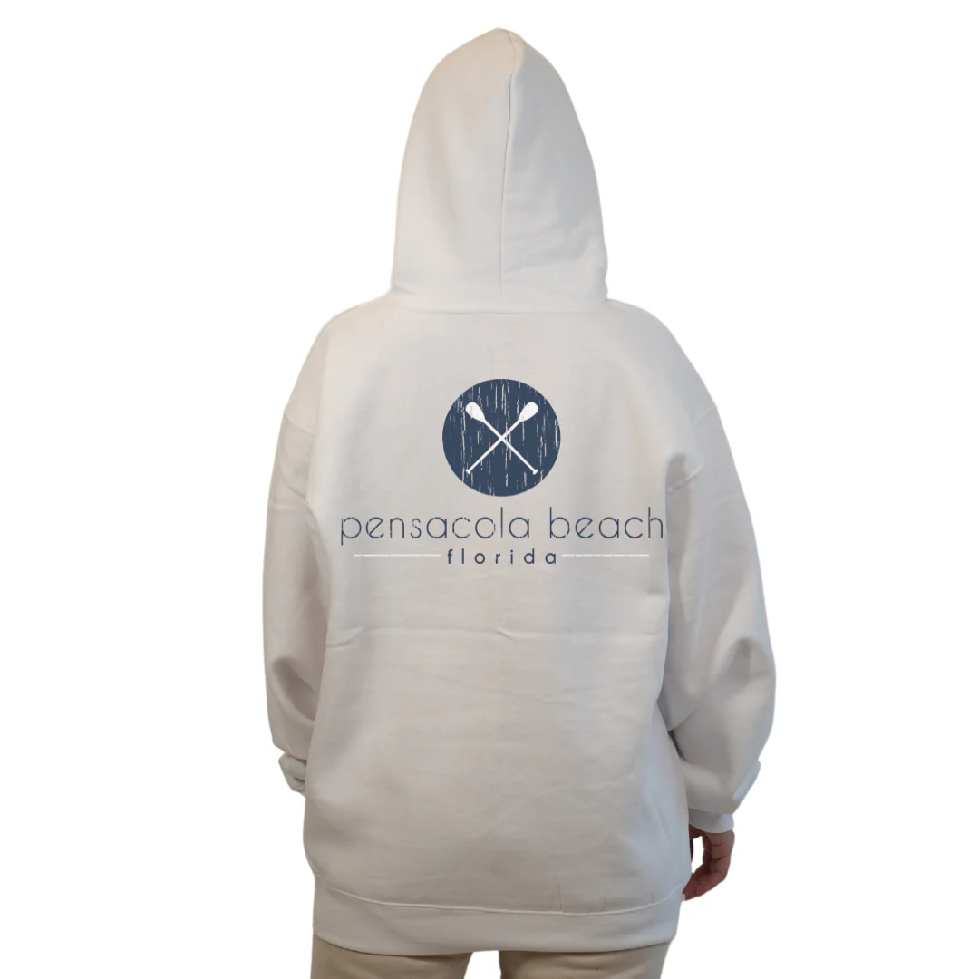 Pensacola Beach front Paddles pocket design and back big Paddles Design Pullover Hoodie Women Style 252 - Image 2