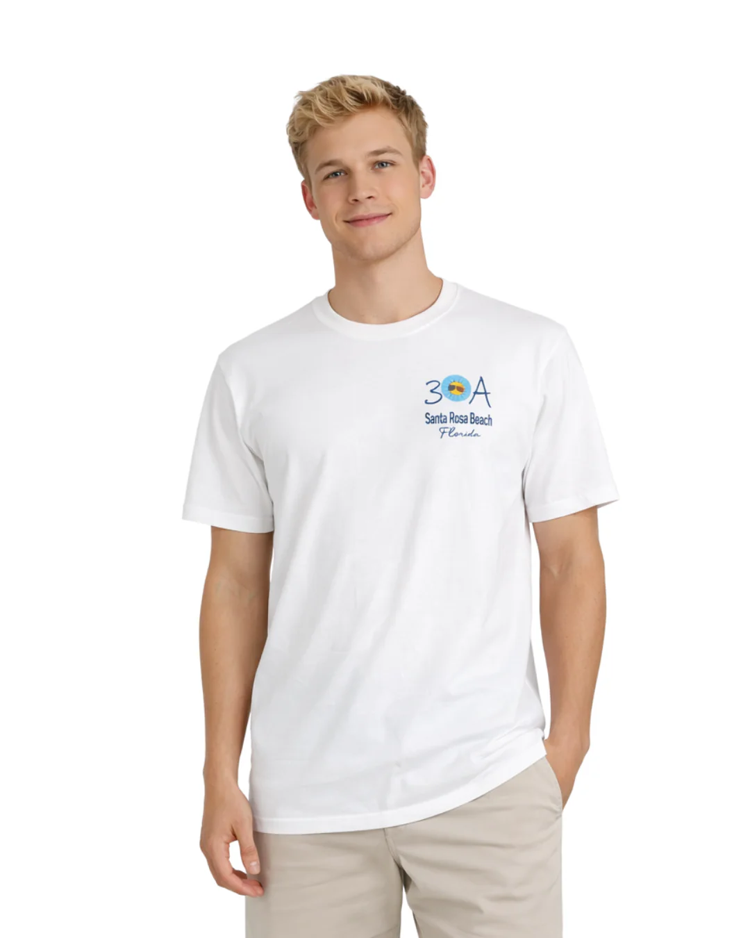 Santa Rosa Beach, Fl 30A Map Design Men’s T-Shirt