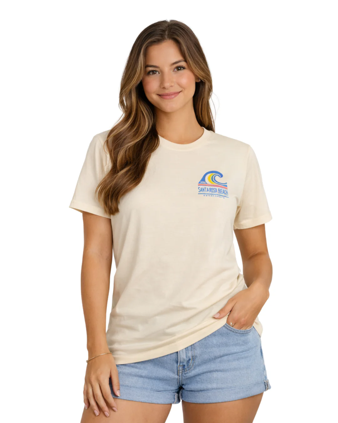 Santa Rosa Beach, Fl Good Vibes Design Women’s T-Shirt