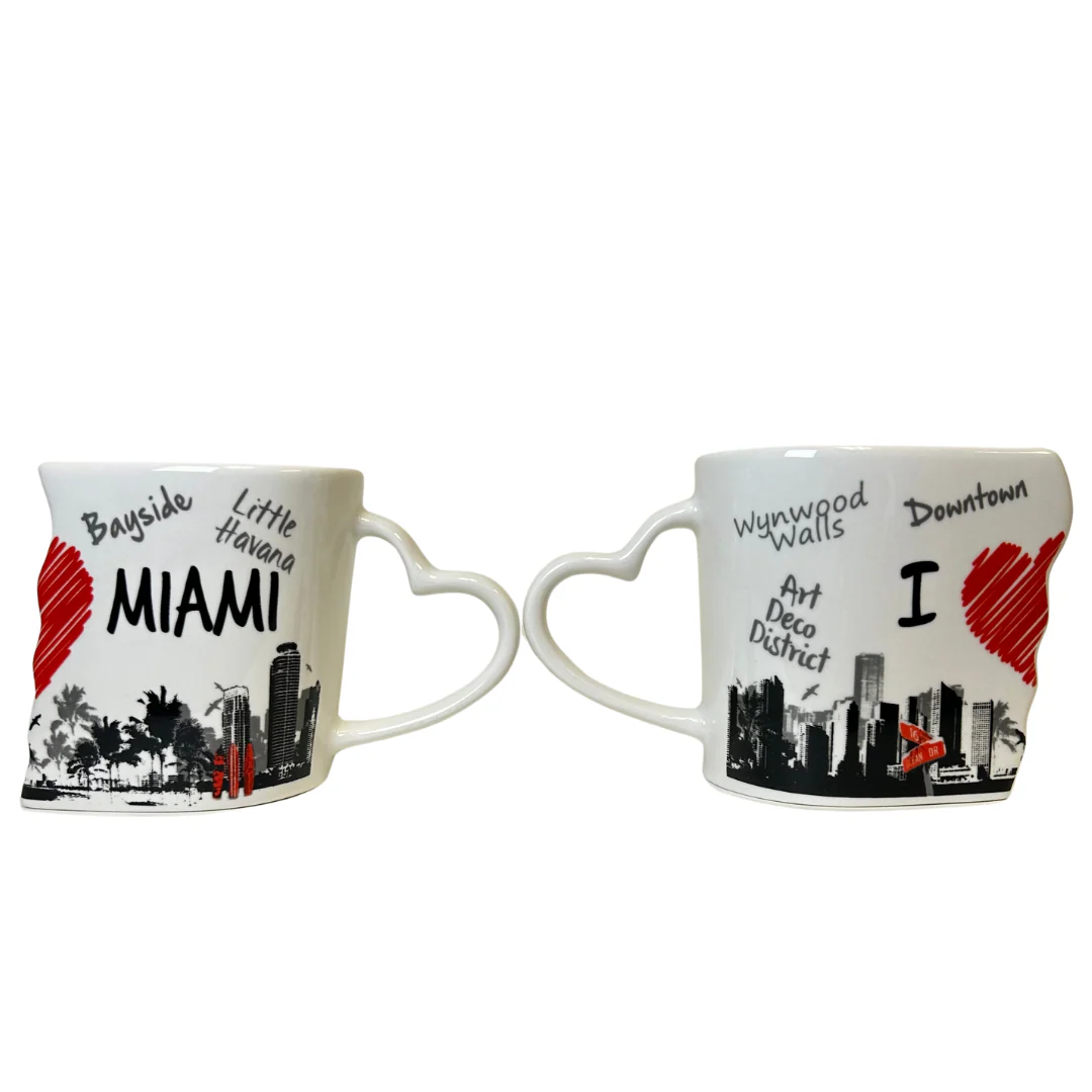 Set Miami Puzzle and Heart Design Mug 2 Pieces - Image 3